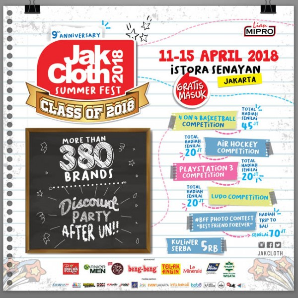 Belanja di JakCloth 2018 Makin Seru Tanpa Biaya Masuk!